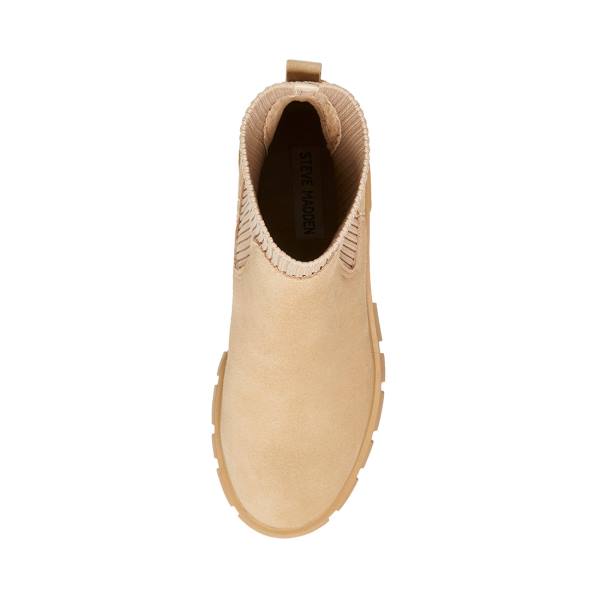 Dámské Nízké Kozačky Steve Madden Hutch Sand Semišové Hnědé | SM-270AW