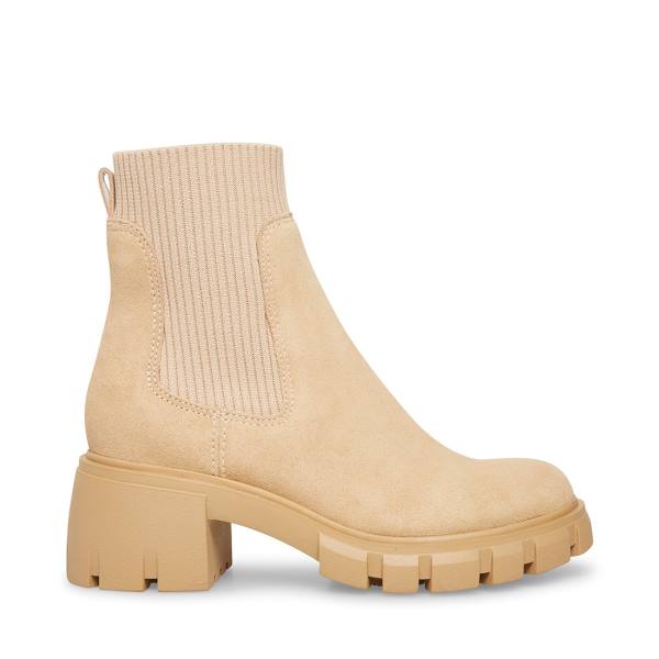 Dámské Nízké Kozačky Steve Madden Hutch Sand Semišové Hnědé | SM-270AW