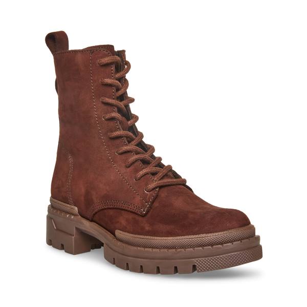 Dámské Nízké Kozačky Steve Madden Jamisyn Nubuck Hnědé | SM-802IB