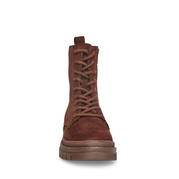 Dámské Nízké Kozačky Steve Madden Jamisyn Nubuck Hnědé | SM-802IB