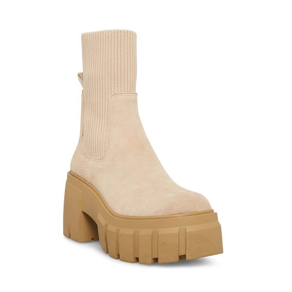 Dámské Nízké Kozačky Steve Madden Limit Sand Semišové Hnědé | SM-049ZI