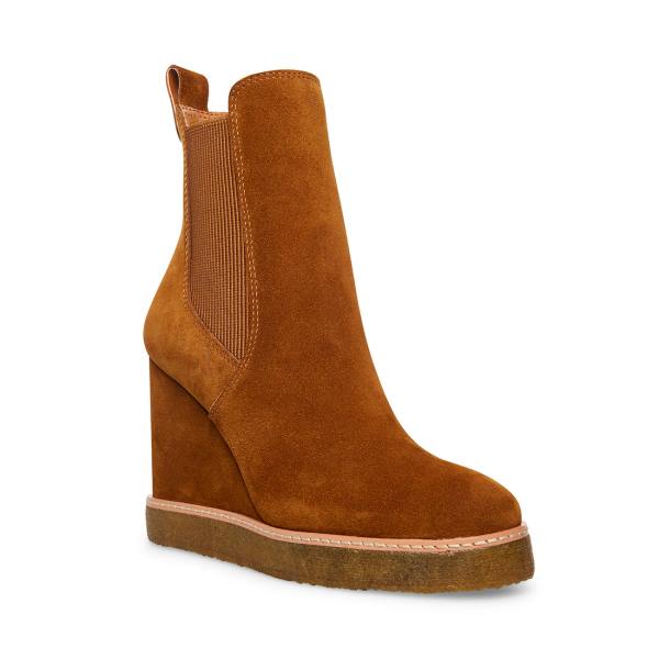 Dámské Nízké Kozačky Steve Madden Mooris Chestnut Semišové Hnědé | SM-231KD