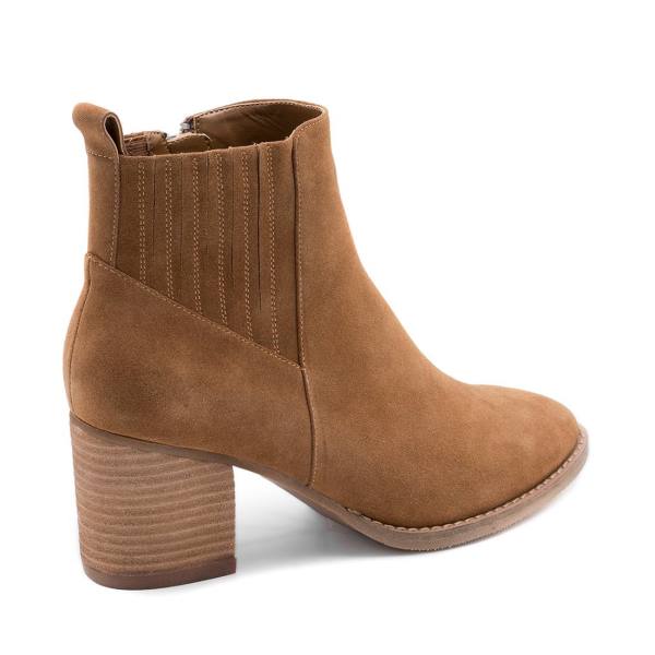 Dámské Nízké Kozačky Steve Madden Noa Nepromokavé Camel Semišové Hnědé | SM-658OV