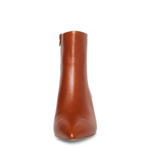 Dámské Nízké Kozačky Steve Madden Ossie Cognac Læder Hnědé | SM-375TN