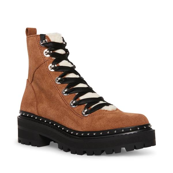 Dámské Nízké Kozačky Steve Madden Rainier Chestnut Semišové Hnědé | SM-049YI