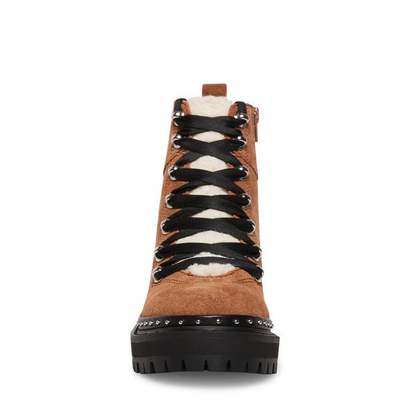 Dámské Nízké Kozačky Steve Madden Rainier Chestnut Semišové Hnědé | SM-049YI