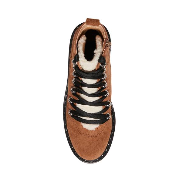 Dámské Nízké Kozačky Steve Madden Rainier Chestnut Semišové Hnědé | SM-049YI