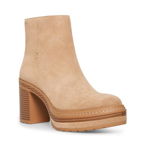 Dámské Nízké Kozačky Steve Madden Shaniya Sand Semišové Hnědé | SM-132FV