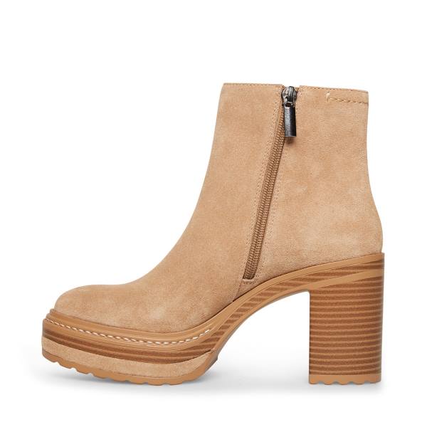 Dámské Nízké Kozačky Steve Madden Shaniya Sand Semišové Hnědé | SM-132FV