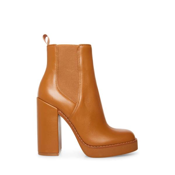 Dámské Nízké Kozačky Steve Madden Triple Cognac Læder Hnědé | SM-760FV