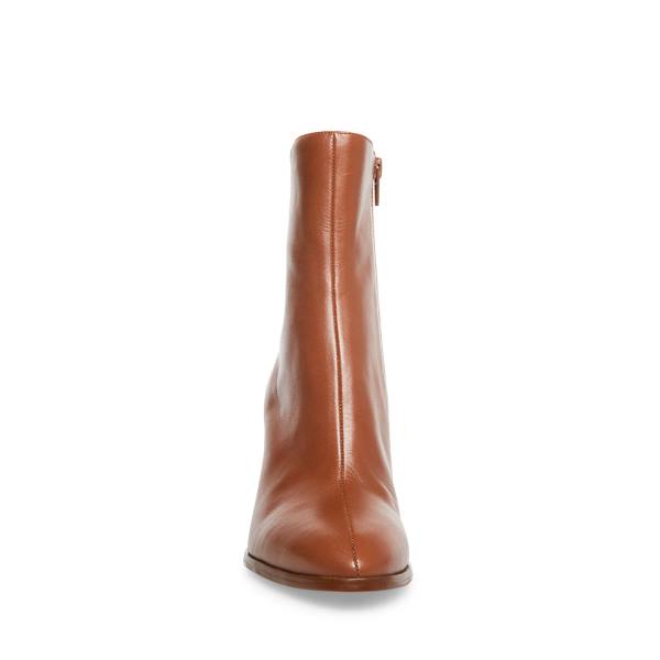 Dámské Nízké Kozačky Steve Madden Trudy Cognac Læder Hnědé | SM-304BV