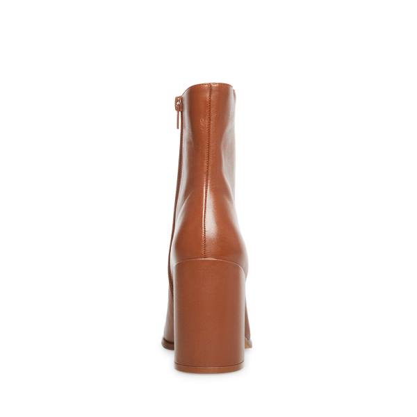 Dámské Nízké Kozačky Steve Madden Trudy Cognac Læder Hnědé | SM-304BV