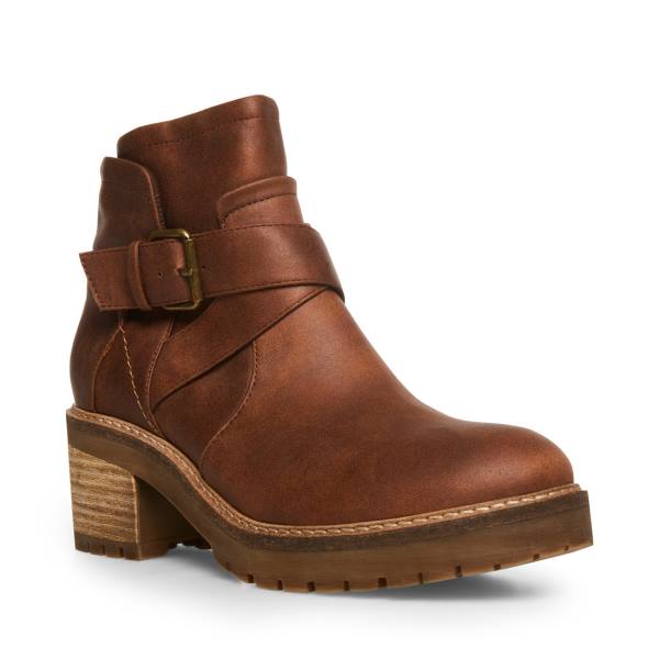 Dámské Nízké Kozačky Steve Madden Vanessah Cognac Hnědé | SM-651IY