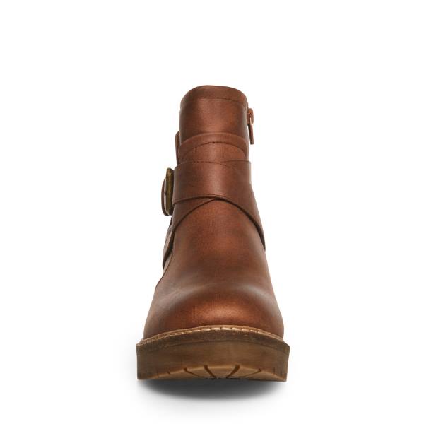 Dámské Nízké Kozačky Steve Madden Vanessah Cognac Hnědé | SM-651IY