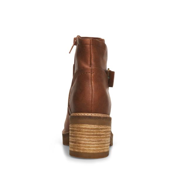 Dámské Nízké Kozačky Steve Madden Vanessah Cognac Hnědé | SM-651IY