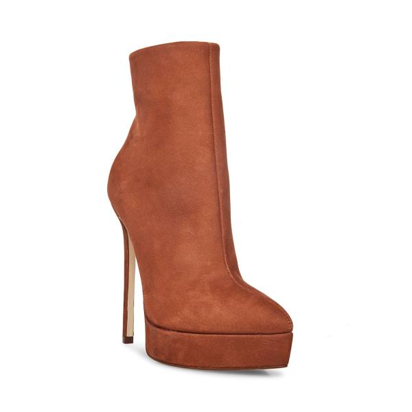 Dámské Nízké Kozačky Steve Madden Velina Nubuck Hnědé | SM-206XH