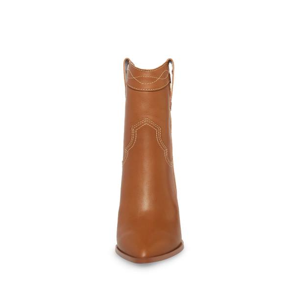 Dámské Nízké Kozačky Steve Madden Westyn Cognac Læder Hnědé | SM-278BX