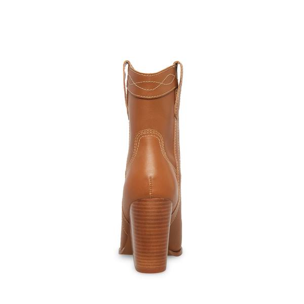 Dámské Nízké Kozačky Steve Madden Westyn Cognac Læder Hnědé | SM-278BX