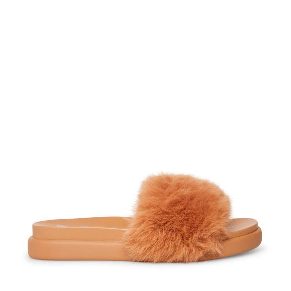 Dámské Pantofle Steve Madden Delphina Tan Hnědé | SM-130YS