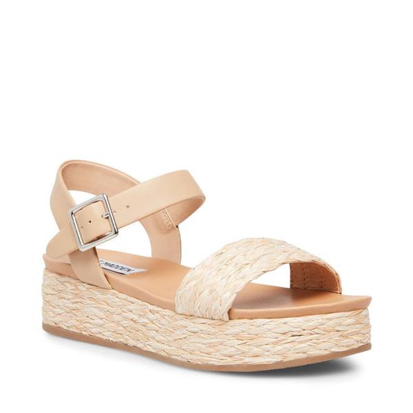 Dámské Sandály Steve Madden Accord Natural Raffia Béžový | SM-276GU