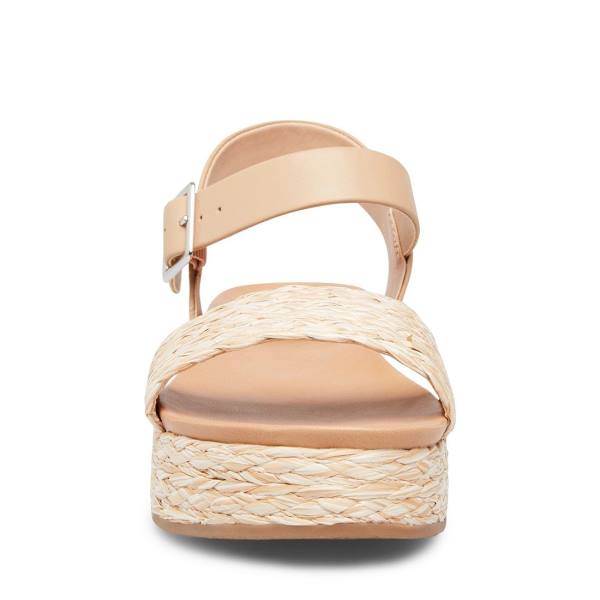 Dámské Sandály Steve Madden Accord Natural Raffia Béžový | SM-276GU