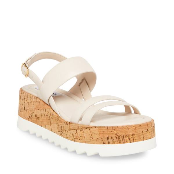 Dámské Sandály Steve Madden Athena Læder Bílé | SM-834SQ