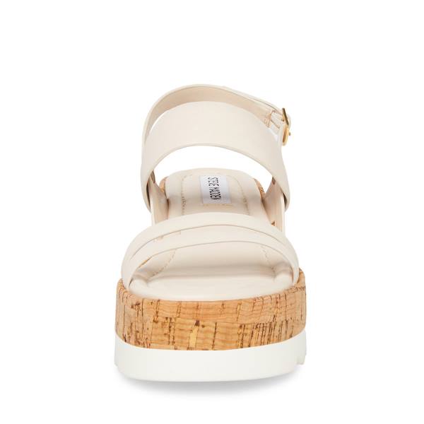 Dámské Sandály Steve Madden Athena Læder Bílé | SM-834SQ