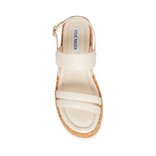 Dámské Sandály Steve Madden Athena Læder Bílé | SM-834SQ