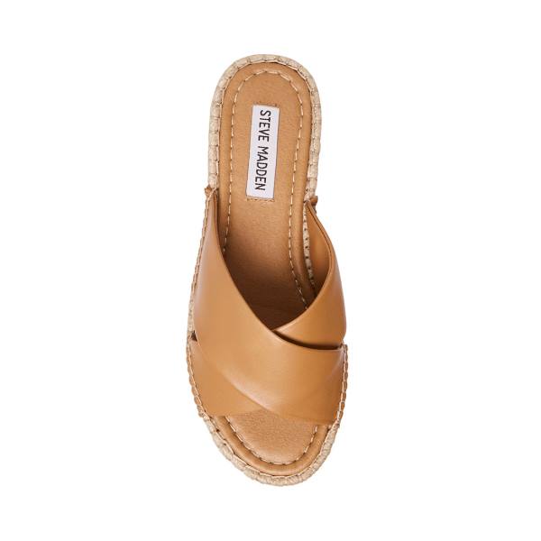 Dámské Sandály Steve Madden Brienna Tan Læder Hnědé | SM-697ZX