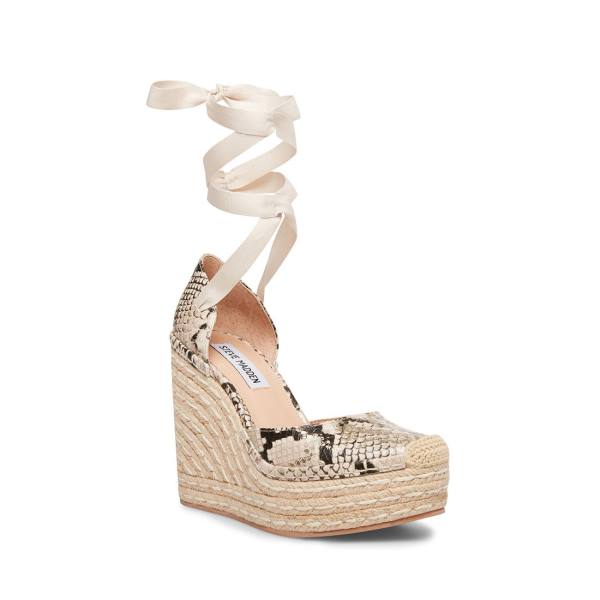 Dámské Sandály Steve Madden Lani Snake Zlaté Hadí Kůže | SM-829XT