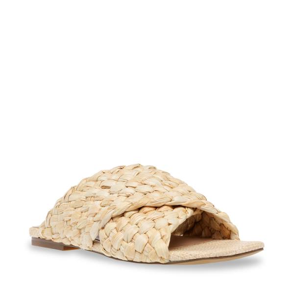 Dámské Sandály Steve Madden Marina Natural Raffia Béžový | SM-217HP