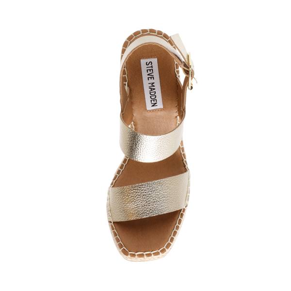 Dámské Sandály Steve Madden Meridian Læder Zlaté | SM-538PM