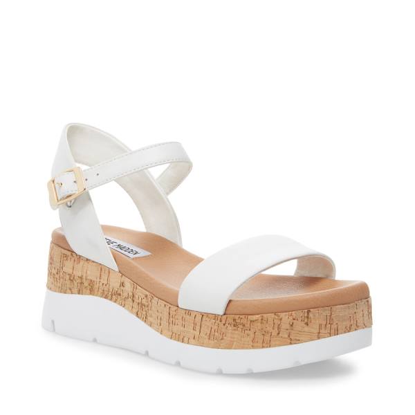 Dámské Sandály Steve Madden Roselita Læder Bílé | SM-263QU