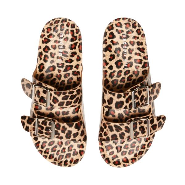 Dámské Sandály Steve Madden Teddy-t Leopard Leopard | SM-045UN