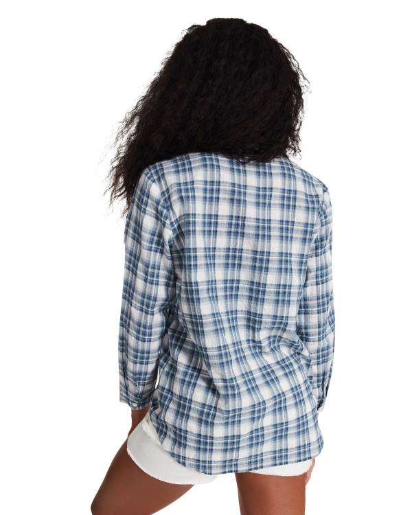 Dámské Topy Steve Madden Checkered Button Up Blankyt | SM-205JV