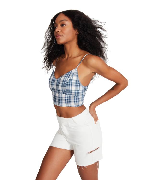 Dámské Topy Steve Madden Checkered Tank Blankyt | SM-710CP