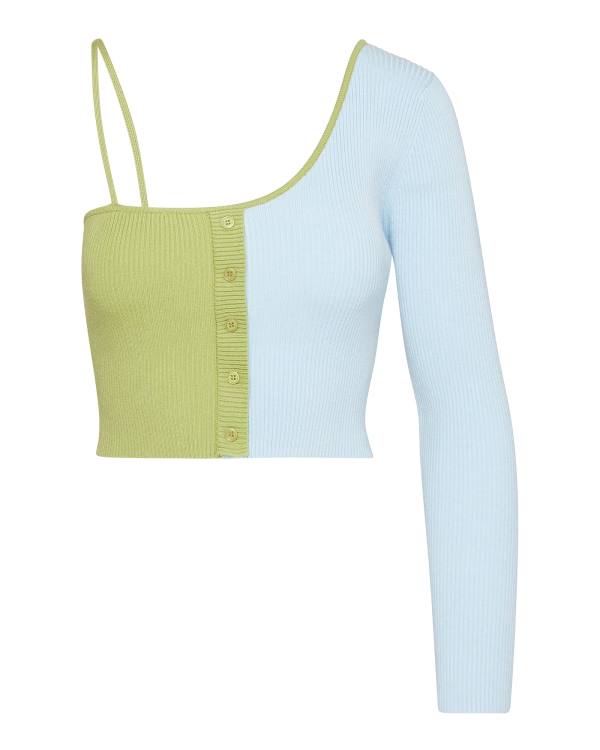 Dámské Topy Steve Madden Colorblock Knit Blankyt | SM-417OV