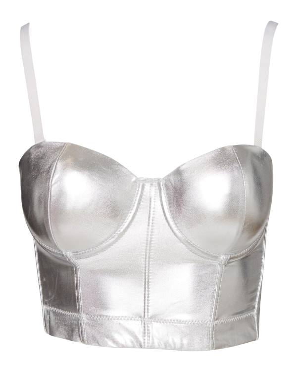 Dámské Topy Steve Madden Metallic Bustier Stříbrné | SM-147WP