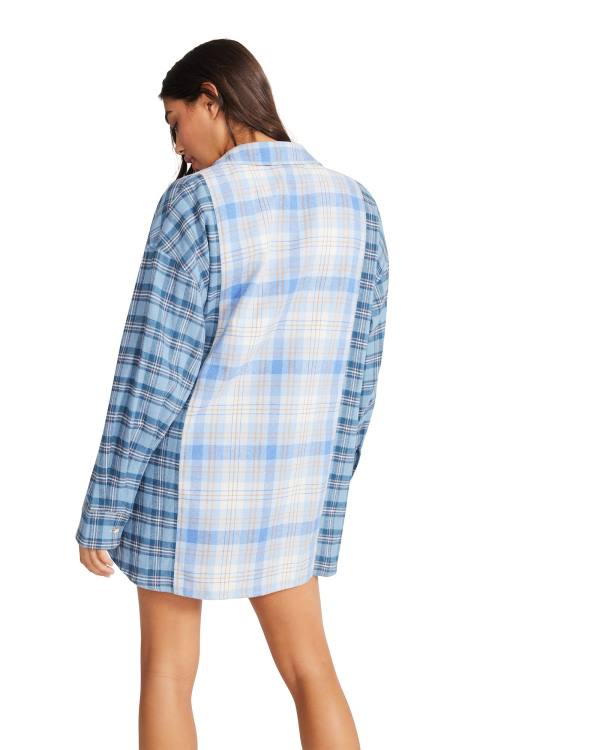 Dámské Topy Steve Madden Multi Plaid Blankyt Viacfarebný | SM-850CN