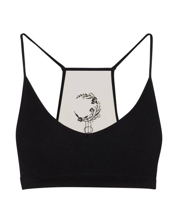 Dámské Topy Steve Madden Roo Mesh Bralette Černé | SM-047ZK