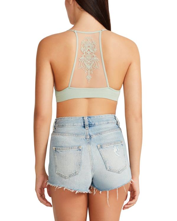 Dámské Topy Steve Madden The Ella Mesh Bralette Sage Zelene | SM-534NV