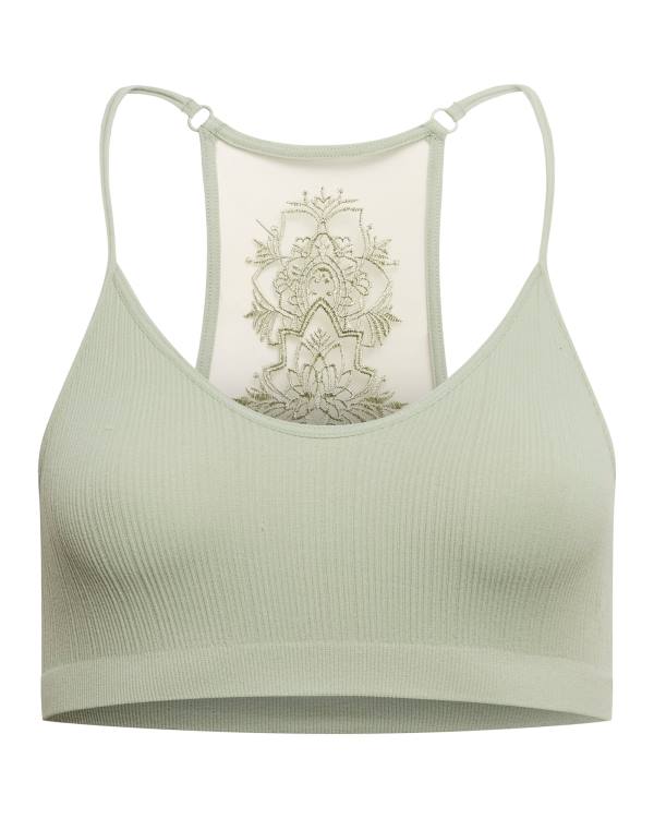 Dámské Topy Steve Madden The Ella Mesh Bralette Sage Zelene | SM-534NV