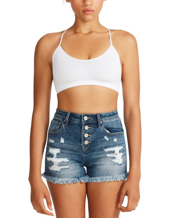 Dámské Topy Steve Madden The Ella Mesh Bralette Bílé | SM-794HR