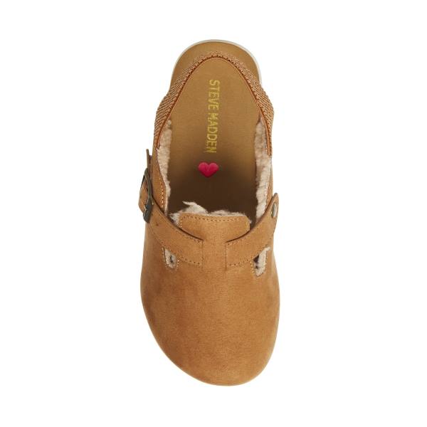 Dětské Pantofle Steve Madden Jfade Tan Hnědé | SM-401TQ