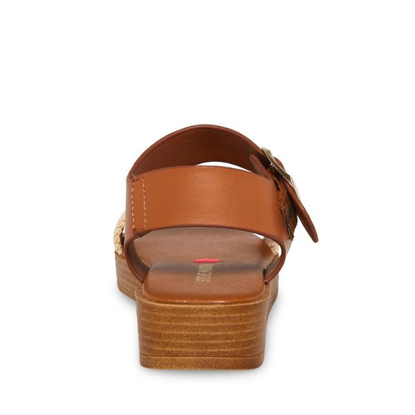 Dětské Sandály Steve Madden Jdestind Raffia Hnědé | SM-049TS