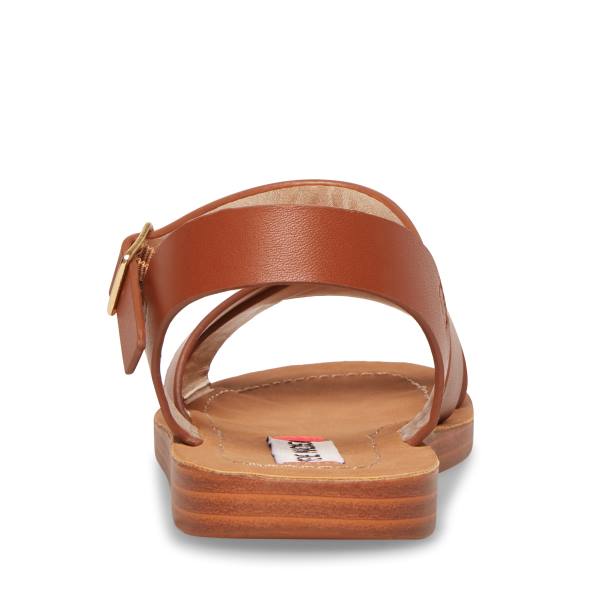 Dětské Sandály Steve Madden Jleague Cognac Hnědé | SM-598AY