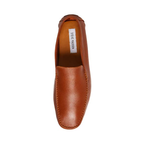 Pánské Loafers Steve Madden Bergamo Tan Læder Hnědé | SM-264CG