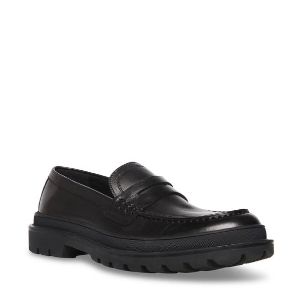 Pánské Loafers Steve Madden Charles Læder Černé | SM-219AO