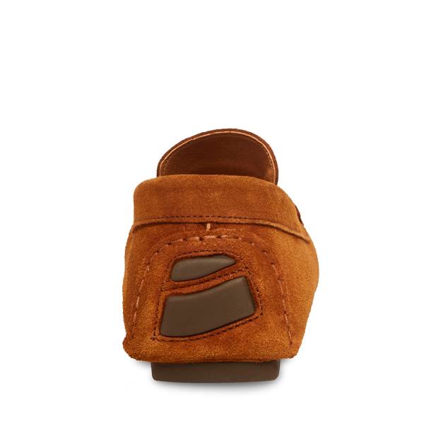 Pánské Loafers Steve Madden Italo Cognac Semišové Hnědé | SM-186TJ