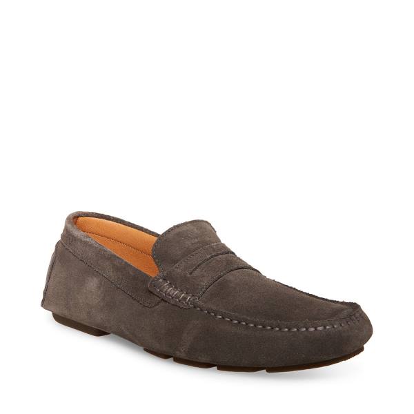 Pánské Loafers Steve Madden Italo Semišové Tmavě Šedé | SM-176XZ